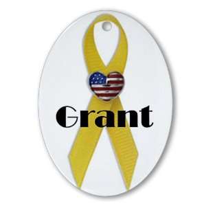  Military Backer Grant (Yellow Ribbon) Oval Ornament