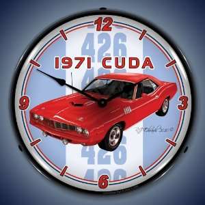  1971 Hemi Cuda Lighted Wall Clock