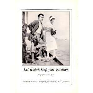   Kodak Keep your Vacation Autographic Kodak Original Vintage Print Ad