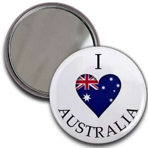  I HEART AUSTRALIA World Flag 2.25 inch Pocket Mirror 