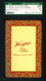 1930s Yuenglings Ice Cream Playing Card SGC 60  