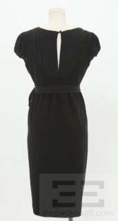  and Chic Black Cap Sleeve Silk Trim Dress Size US 8 NEW $1445  