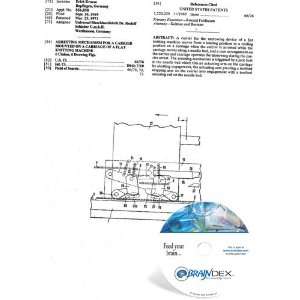 NEW Patent CD for ARRESTING MECHANISM FOR A CARRIER MOUNTED ON A 