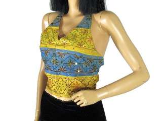 Spectacular & Vibrant Tribal Sequin Choli Bra Top  hand embroidered 