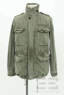 Polo Ralph Lauren Mens Olive Green Cotton Drawstring Jacket Size S NEW 