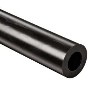 Black Polyurethane Seamless Round Tubing, 90A Durometer, ASTM D 624, 3 
