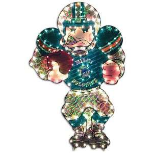  Dolphins Scottish Christmas Football Player Lawn Ornament 