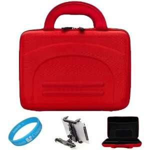 Nylon Red Durable Cube Carrying Case for Toshiba Excite X10 Android 