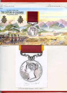 China War Medal Cover signed by the designer  