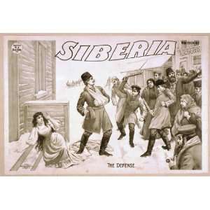  Poster Siberia written by Bartley Campbell. 1900