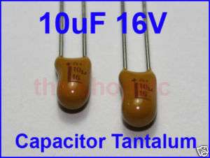 10 x 10uF 16V Radial Capacitor Tantalum   