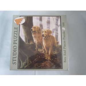 2007 BITS and PIECES Nigel Hemming Golden Forest Dog Jigsaw Puzzle 