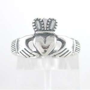  Celtic Friendship & Love Claddagh Ring in Sterling Silver 