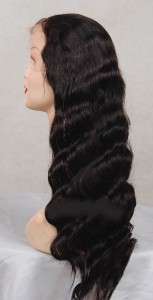 VIRGIN INDIAN REMY HUMAN HAIR FULL LACE BODY WAVE WIG  