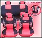 17P HOT PINK FLAMES SEAT COVERS COMBO CARPET FLOOR MATS items in 