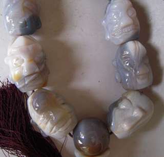   Buddhist Agate Carnelian 18Lohan Arhat Prayer Worry Beads Mala  