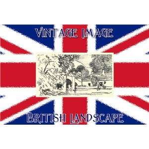  Pack of 12, 7cm x 4.5cm Gift Tags British Landscape On The 
