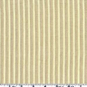  56 Wide Beamer Stripe Flax/Cream Fabric By The Yard 