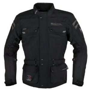   Textile All Weather Motorcycle Jacket (7XL, BLACK) Automotive