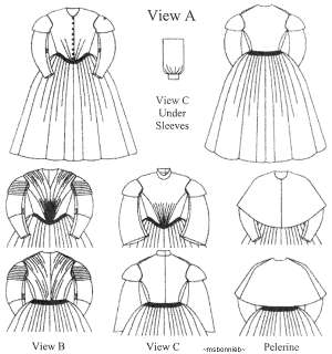 Historic 1840s 1852 Ladies Round Dresses Pattern 6 26  