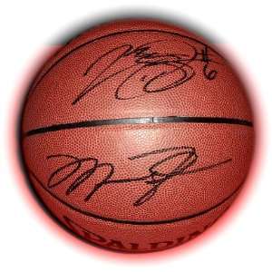  LeBron James & Michael Jordan Autographed Signed 