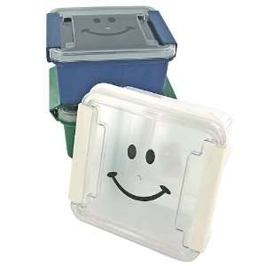  30 Plastic Containers w/Happy Face Clip On Lid 5