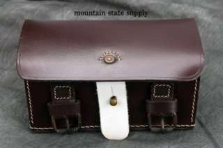US Civil War Brown Leather Enfield 1853 Musket Cartridge Box & Tin 