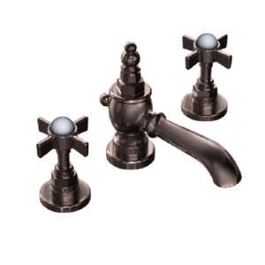   .105 Savina Widespread Lavatory Faucet with Cross Handle, Old Bronze