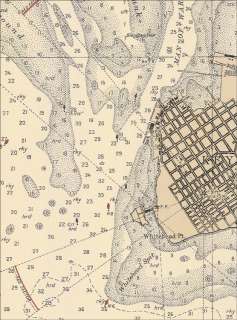 1912 NAUTICAL MAP CHART KEY WEST HARBOR FLORIDA  