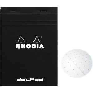 Rhodia Black Stapled 3 3/8x4 3/4 Dot Pads