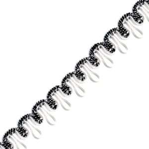 Venus Ribbon 11513 B 5/8 Inch Guimp/Metallic Knit Braid, 5 Yard, White 