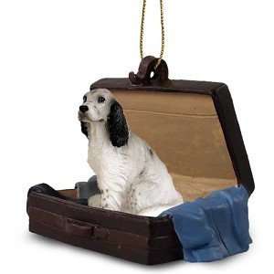 Blue Belton English Setter Traveling Companion Dog Ornament  