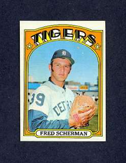 1972 Topps #6 Detroit Tigers FRED SCHERMAN EM NM A4  