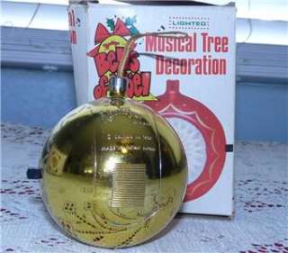 VTG MUSICAL CHRISTMAS TREE DECOR 8 SONGS TWINKLE LIGHT  