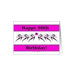  6 Dancers Birthday Pink 90e Card Toys & Games