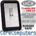 lacie rugged safe 1tb external hard drive aes encrypted biometric