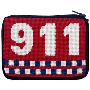  Coin Purse   911 Emergency   Needlepoint Kit Arts, Crafts 