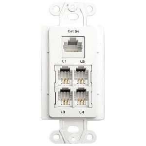 Channel Plus Wpi Dp Data/Telephone Quick Connection Dcora Wall Plates 