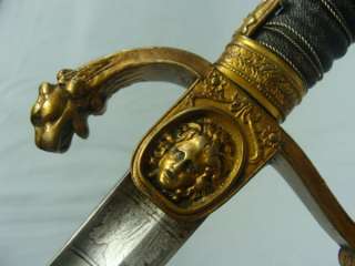   Century Imperial German Bavarian Artillery Officer Lion Head Sword