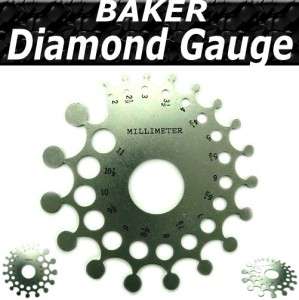 Baker Diamond Gauge   Measure Gemstones in Carats & mm   BDG02