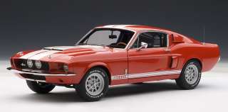 18 1967 Shelby GT500 Red AutoArt 72906 DieCast Model  