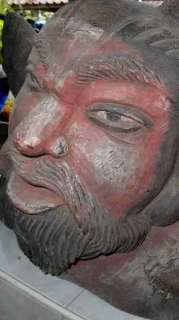 VERY RARE LARGE OLD WOODEN CARVED DEVIL SHIPS FIGURE HEAD  