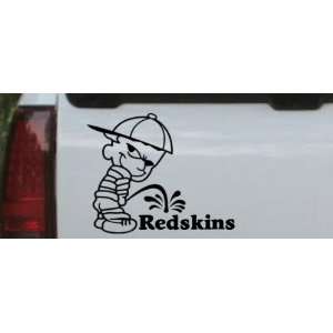 Pee On Redskins Car Window Wall Laptop Decal Sticker    Black 28in X 