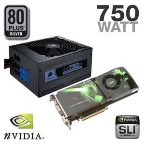  EVGA GeForce 9800 GTX Video Card & Corsair HX750W 