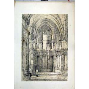  Scene Church Amboise France 1855 Charles Wickes Print 