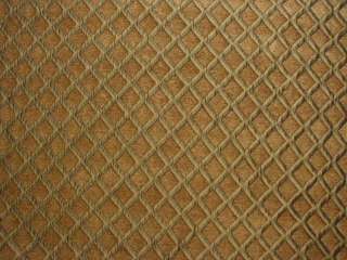 Diamond Lattice Chenille Upholstery Fabric Brown  