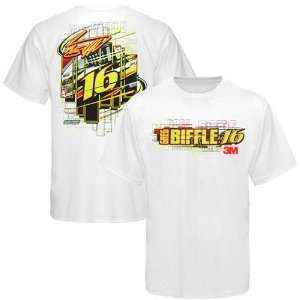  Checkered Flag #16 Greg Biffle White Driver T shirt 