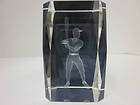 BASEBALL 3 D ACTION FIGURE IN LUCITE 2X2X3 NIB MINT