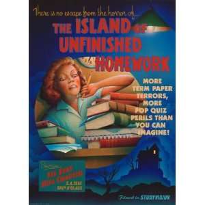 The Island of Unfinished Homework Movie Poster (11 x 17 Inches   28cm 