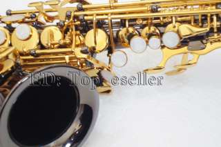 black nickel soprano saxophone curved sax gold plated  